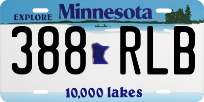 MN license plate 388RLB