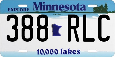 MN license plate 388RLC