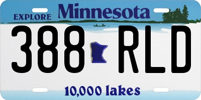 MN license plate 388RLD