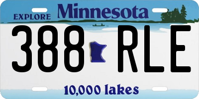 MN license plate 388RLE