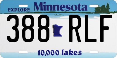 MN license plate 388RLF