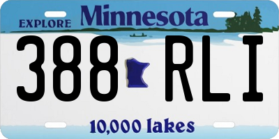 MN license plate 388RLI