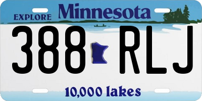 MN license plate 388RLJ