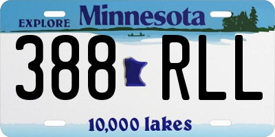 MN license plate 388RLL