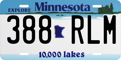 MN license plate 388RLM