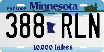 MN license plate 388RLN