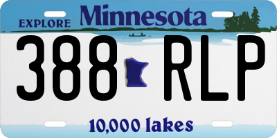MN license plate 388RLP