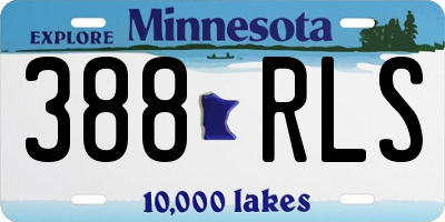 MN license plate 388RLS
