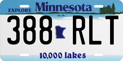 MN license plate 388RLT