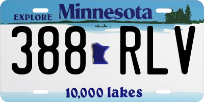 MN license plate 388RLV