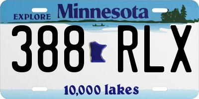 MN license plate 388RLX