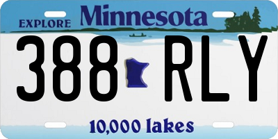 MN license plate 388RLY