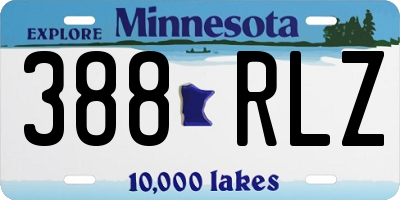 MN license plate 388RLZ