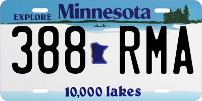 MN license plate 388RMA