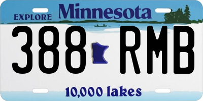 MN license plate 388RMB