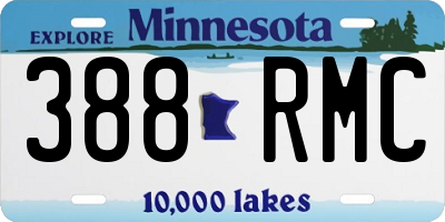 MN license plate 388RMC