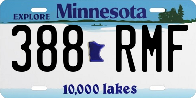 MN license plate 388RMF