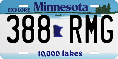 MN license plate 388RMG
