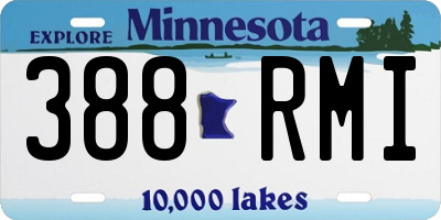 MN license plate 388RMI