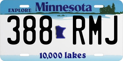 MN license plate 388RMJ