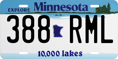 MN license plate 388RML