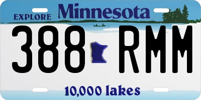 MN license plate 388RMM