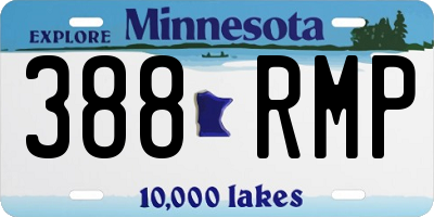 MN license plate 388RMP