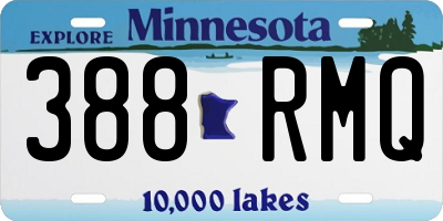 MN license plate 388RMQ