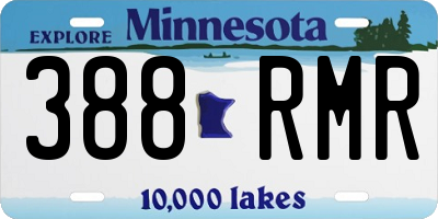 MN license plate 388RMR