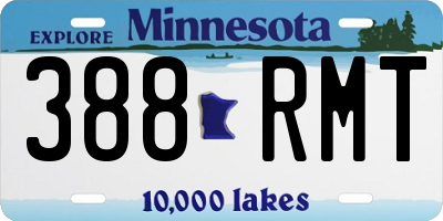 MN license plate 388RMT