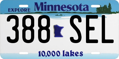 MN license plate 388SEL
