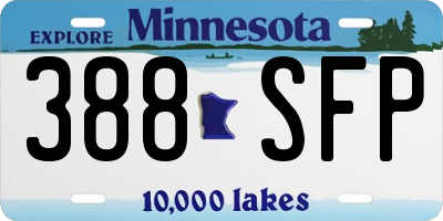 MN license plate 388SFP