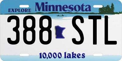 MN license plate 388STL