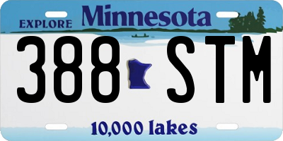 MN license plate 388STM