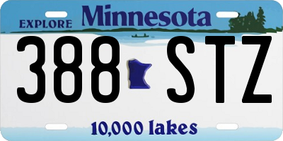 MN license plate 388STZ