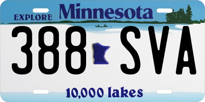 MN license plate 388SVA