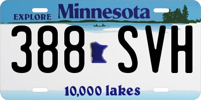 MN license plate 388SVH