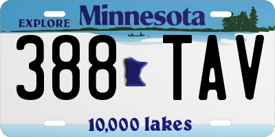 MN license plate 388TAV