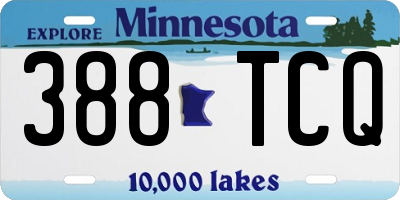 MN license plate 388TCQ