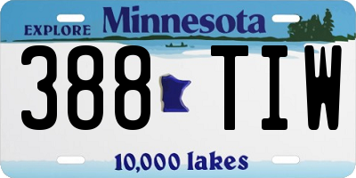 MN license plate 388TIW