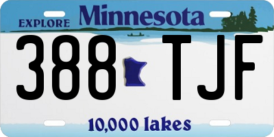 MN license plate 388TJF