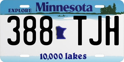 MN license plate 388TJH