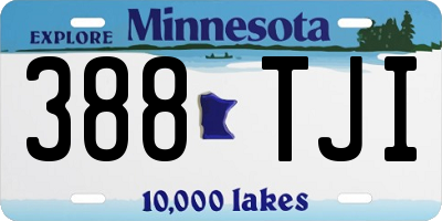 MN license plate 388TJI