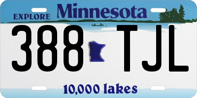 MN license plate 388TJL