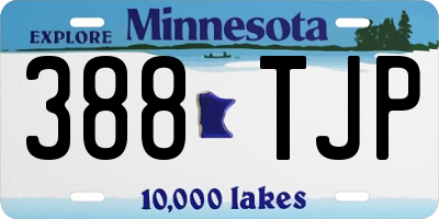 MN license plate 388TJP