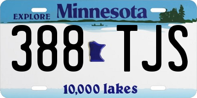 MN license plate 388TJS