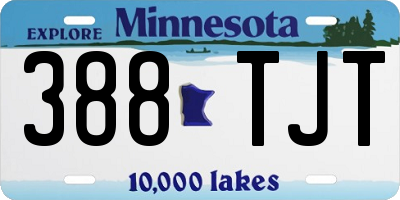 MN license plate 388TJT