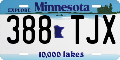 MN license plate 388TJX