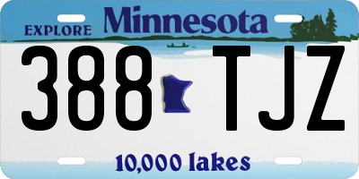 MN license plate 388TJZ