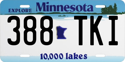 MN license plate 388TKI